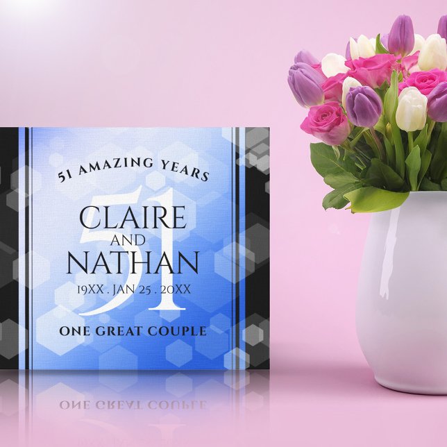 Toile Élégant 51e anniversaire de Mariage Sapphire (Créateur téléchargé)