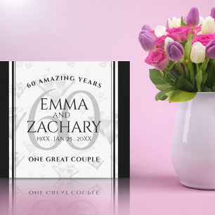 Toile Élégant 60e anniversaire de Mariage de diamant