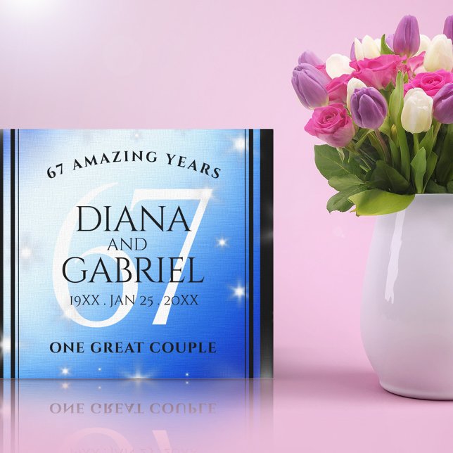 Toile Élégant 67e anniversaire Mariage de Star Sapphire (Créateur téléchargé)