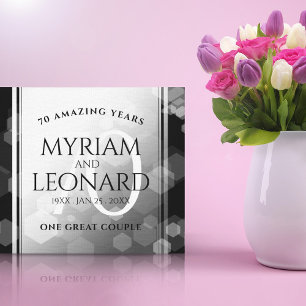Toile Élégant 70e anniversaire de Mariage Platinum
