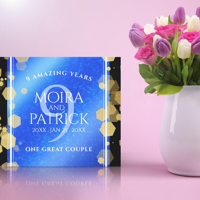 Toile Élégant 9e anniversaire Mariage Lapis Lazuli (Créateur téléchargé)