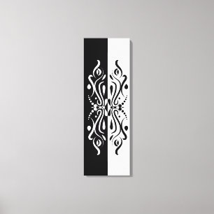 Toile Élégant Abstrait Noir et Blanc de Style Harlequin