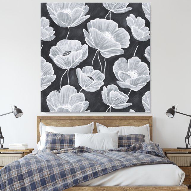 Toile Elegant and Whimsical Poppies (Insitu(Chambre))