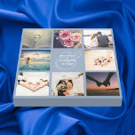Toile Elégant bleu bleu bleu et orange Mariage photo Col<br><div class="desc">Ampersand moderne élégant Mariage photo Collage</div>