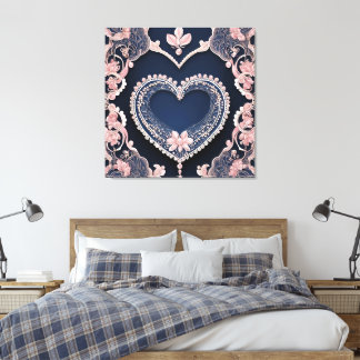 Toile Élégant Cadeau de Mariage pour la Mariée Rose Pâle