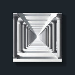 Toile Elegant Classical Colonnade Art - Infinite Archite<br><div class="desc">A stunningly bright and minimalist digital artwork featuring a long corridor of majestic classical columns. The composition uses a strong one-point perspective to create an endless hallway, blending ancient architectural grace with a clean, modern aesthetic. This piece brings a sense of calm, order, and grandeur, making it perfect for upscale...</div>