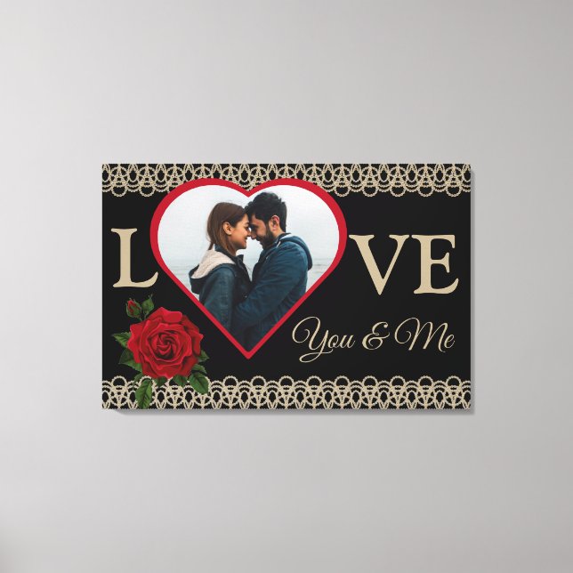 Toile Elégant Couple's Love You & Me Stretched Canvas (Recto)