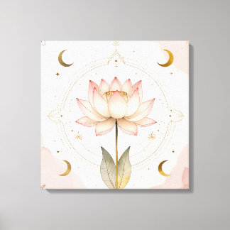 Toile Elegant Lotus Flower Canvas Print | Zen Wall Art 