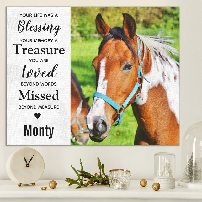 Toile Elégant mémorial Personnalisé moderne photo du sou (Créateur téléchargé)