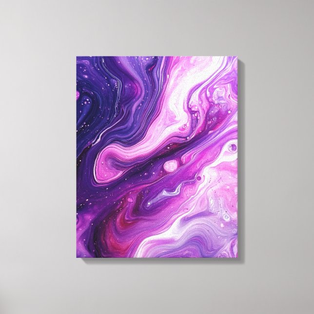 Toile Élégant Moderne Abstrait Purple Acrylique Pour imp (Recto)