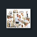 Toile Élégant moderne minimaliste photo collage simple p<br><div class="desc">Élégant collage photo minime moderne simple lignes propres imprimé cadeau famille.</div>