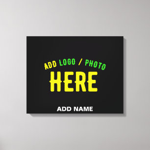 TOILE ÉLÉGANT MODERNE PERSONNALISABLE NOIR MARQUE VERIFI