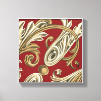 Elégant Motif Botanique avec Foliage Tan