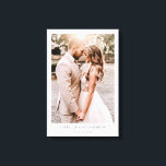 Toile Elegant Photo Wedding Keepsake<br><div class="desc">Make this simple modern minimalist canvas wall art piece your first wedding keepsake to enjoy over the years, and to mark the beginning of your married life together from day one. Replace the sample photo with your favorite wedding photo, and personalize with your names and wedding date. Turn your cherished...</div>