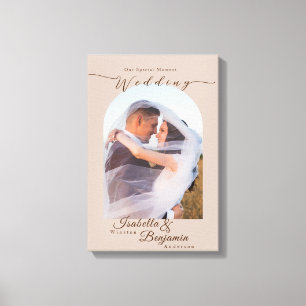 Toile Élégant Rose chic photo Mariage