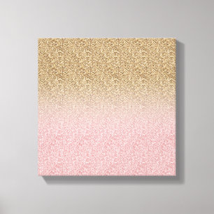 Toile Elégant Rose Gold et Parties scintillant or Sparkl