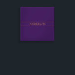 Toile Élégant texte personnalisable | Gold & Deep Purple<br><div class="desc">Elégant lettrage personnalisable,  modifier le design comme vous voulez!</div>