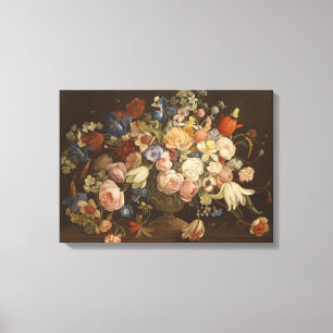 Toile Elégant Vintage Floral Rose Vase Art Anton Muller