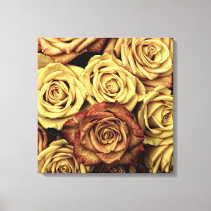 Toile Élégant Vintage Floral séché Rose victorien