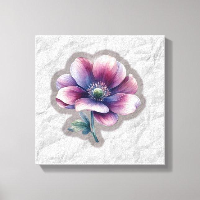 Toile Elegant Watercolor Flower Canvas Art (Recto)