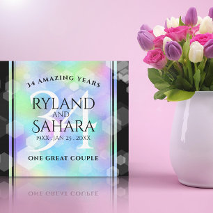 Toile Élégante 34e anniversaire du Mariage Opal