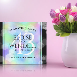 Toile Élégante 43ème anniversaire du Mariage Opal