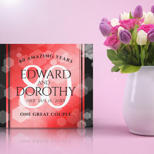 Toile Elégante 80ème anniversaire du Mariage de Ruby