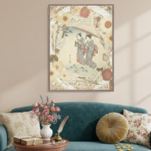 Élégante Art Collage Ukiyoe – Beauté Vintage JP