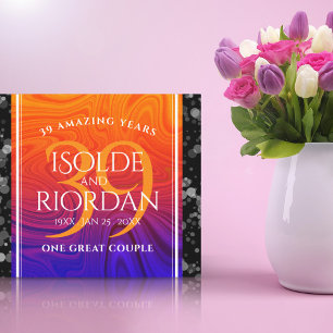 Toile Élégante célébration du 39e anniversaire du Mariag