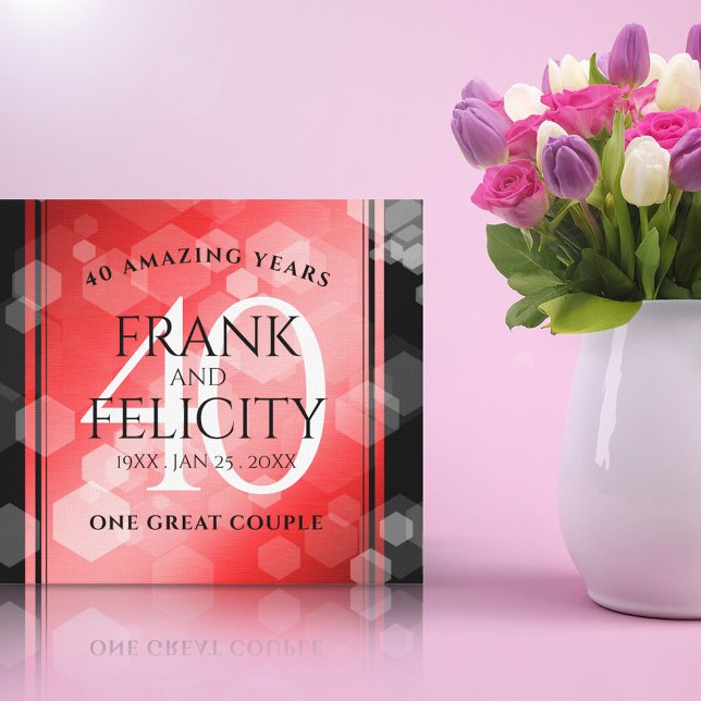 Toile Élégante célébration du 40e anniversaire du Mariag (Créateur téléchargé)