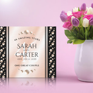 Toile Élégante célébration du 46e anniversaire du Mariag