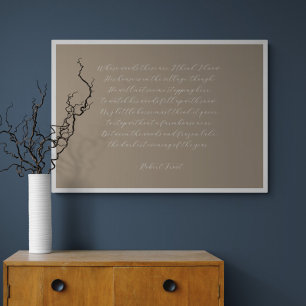 Toile Élégante citation personnalisée poème calligraphie