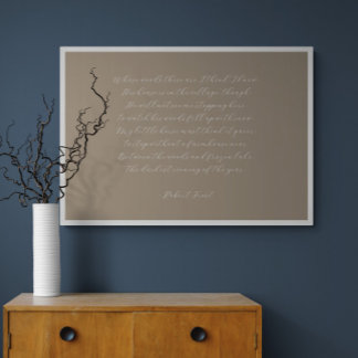 Toile Élégante citation personnalisée poème calligraphie