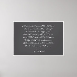 Toile Élégante citation personnalisée poème calligraphie