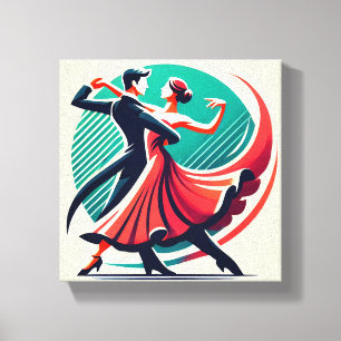 Toile Elégante Danse de Salle de Bal - Affiche d'Art Sty