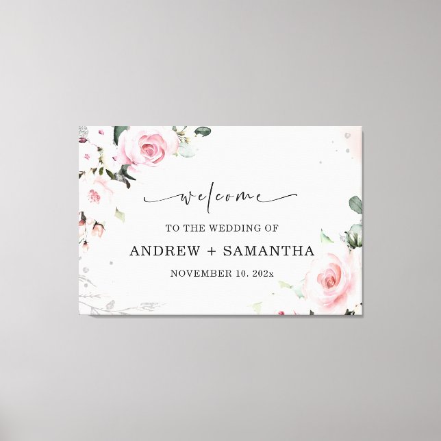 Toile Elégante décoration rose poussiéreuse et mariage g (Recto)