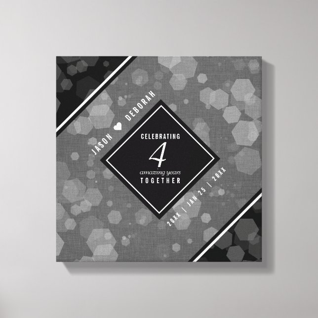 Toile Élégante fête du 4e anniversaire du Mariage de lin (Recto)