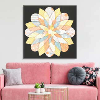 Toile Élégante œuvre d'art murale mandala | Géométrique