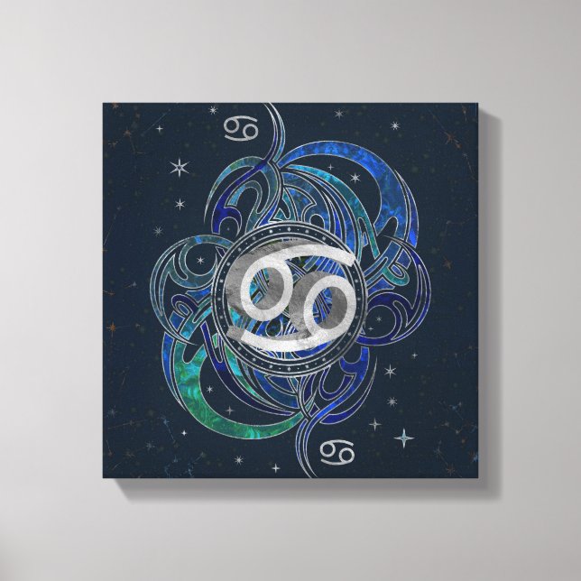 Toile Élément de l'eau du signe du cancer Zodiac (Recto)