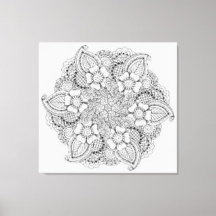 Toile Élément rond inspiré 6