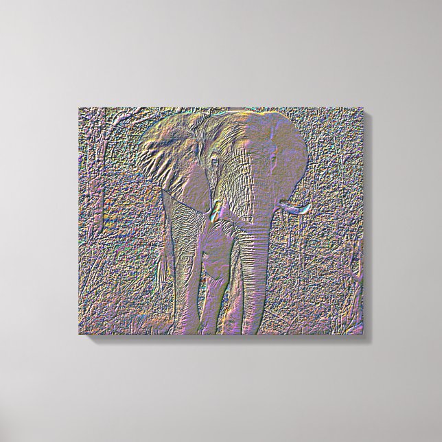 Toile Éléphant Abstrait (Recto)