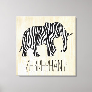 Toile Elephant avec Zebra Stripes + vos idées