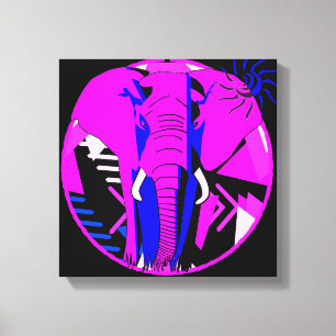 Toile Éléphant Rose