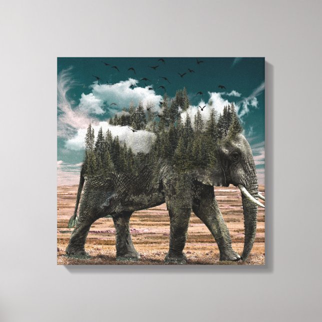 Toile Éléphant | Zazzle_Growshop. (Recto)