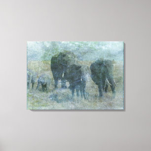 Toile Éléphants de craie