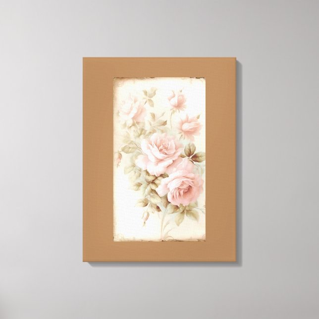 Toile Élever votre espace avec une aquarelle Rose Dreamy (Recto)