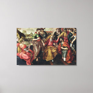 Toile Eliezer demandant Rebecca pour épouser Isaac, 1562