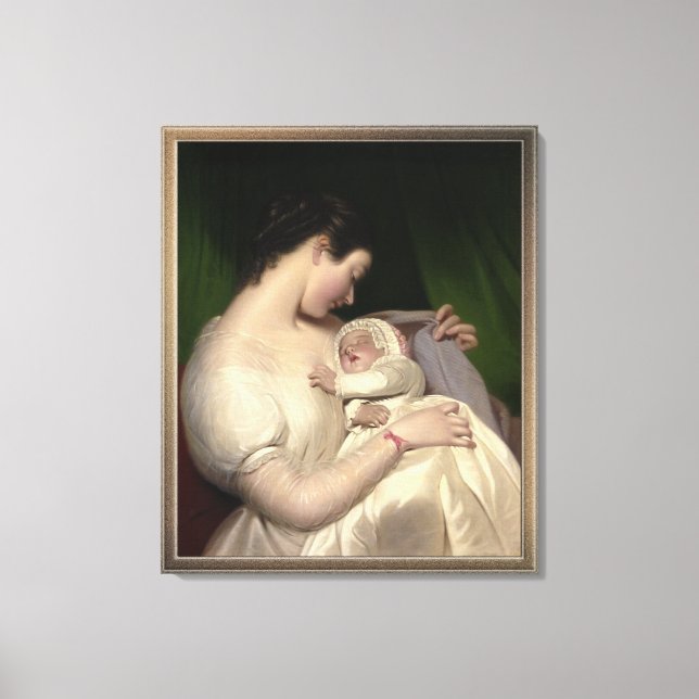 Toile Élisabeth avec sa fille Mary, la femme de James Sa (Recto)