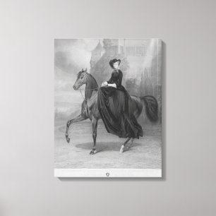Toile Élisabeth d'Austria on horse