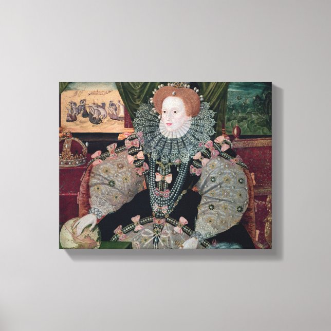 Toile Elizabeth I, Armada Portrait, c.1588 (Recto)